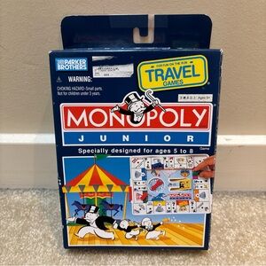 Monopoly Junior Travel Games Family Vintage 1994 Parker Brothers Age 5-8